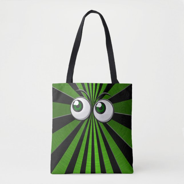Bolso De Tela globos oculares verdes (Anverso)