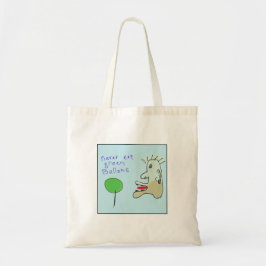 Bolso De Tela Globos verdes ilustrados y extravagantes para come