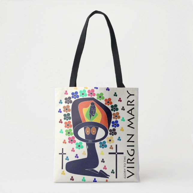 BOLSO DE TELA GLORIA AL VIRGEN MARÍA (Anverso)