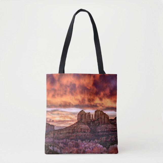 Bolso De Tela Gloria de la Mañana Rosa (Anverso)