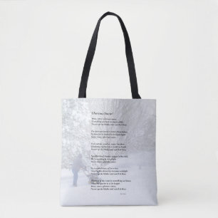 Bolso De Tela Glorioso poema estacional de nieve