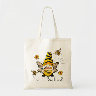 Bolso De Tela Gnome Bee Kind Sunflower Toflower Bag