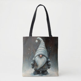 Bolso De Tela Gnome de invierno en un bosque nevado