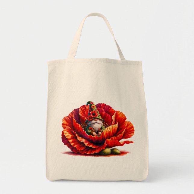 Bolso De Tela Gnome de jardín de acuarela caprichosa (Frente)