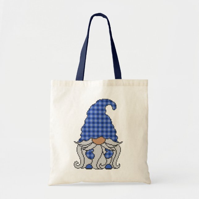 Bolso De Tela Gnome de la placa de búfalo 2 (azul) (Frente)