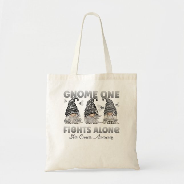 Bolso De Tela Gnome One solo lucha contra el cáncer de piel negr (Frente)