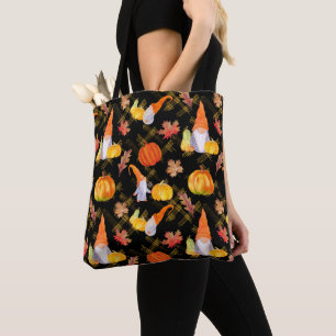 Bolso De Tela Gnomes De Acuarela, Calabazas Y Saltos Tote B