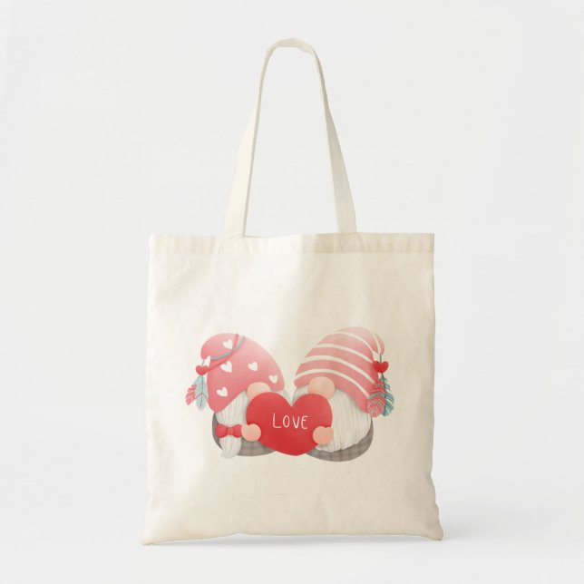 Bolso De Tela Gnomes de Boho Valentine (Frente)