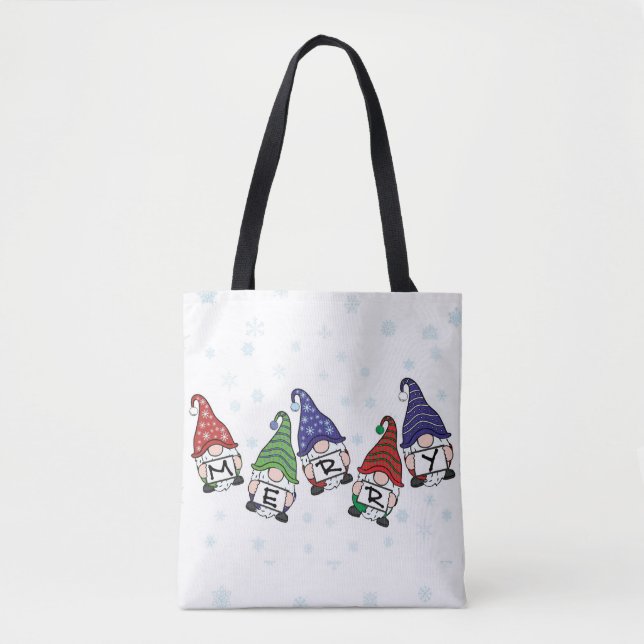 Bolso De Tela Gnomes dispersos por las cerezas (Anverso)
