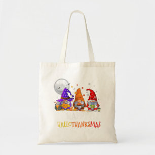Bolso De Tela Gnomes Happy Hallothanksmas Halloween Navidades