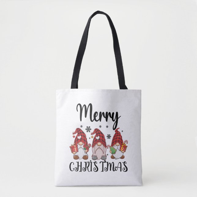 Bolso De Tela Gnomes Navidades de Feliz Navidad Gnomies (Anverso)