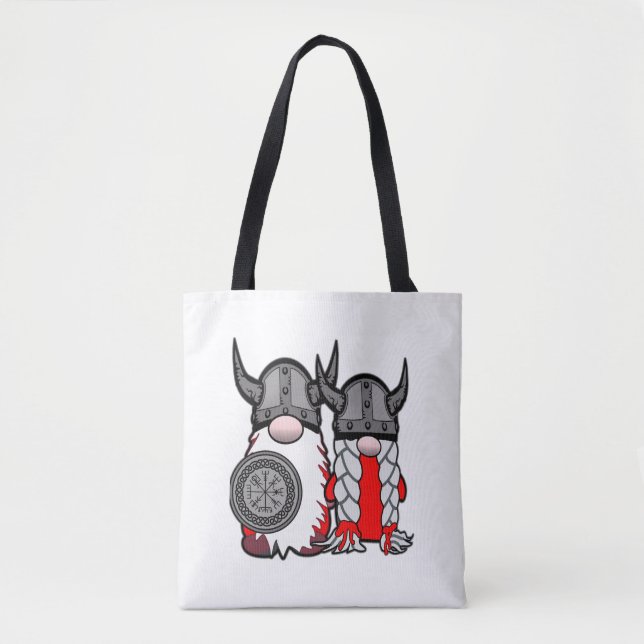 Bolso De Tela Gnomes nórdicos lindo Tomte Pareja Escandinavia (Anverso)