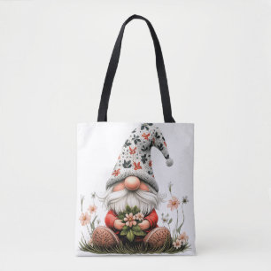 Bolso De Tela Gnomo de primavera floral