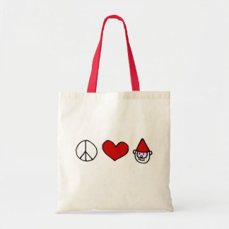 Bolso De Tela Gnomo del amor de la paz