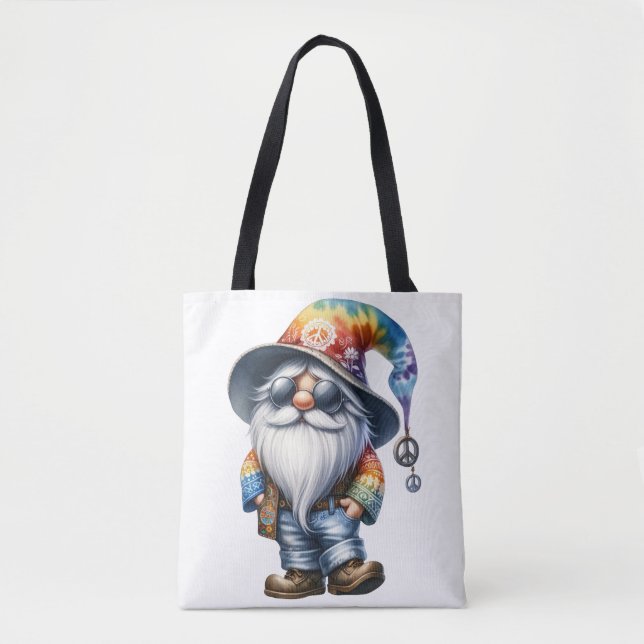 Bolso De Tela Gnomo hippie (Anverso)