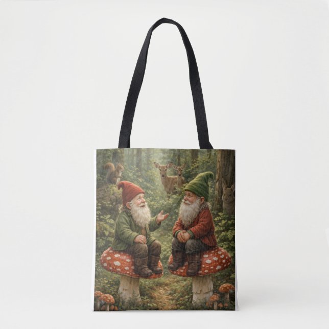 Bolso De Tela Gnomos charlando (Anverso)