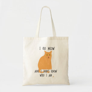 Bolso De Tela Go Meow Funny Cat Personalizado Funny Art
