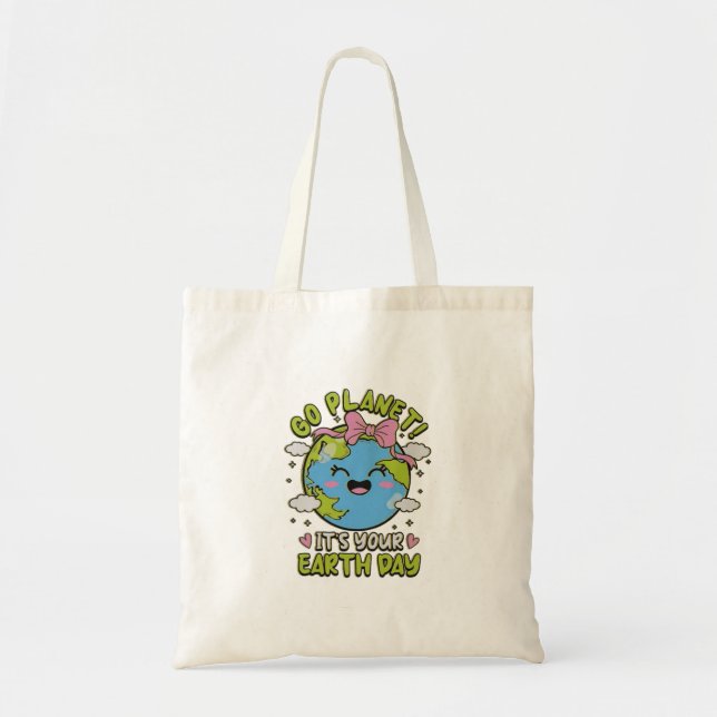 Bolso De Tela 🌎 Go Planet! It’s Your Earth Day 💚 (Frente)