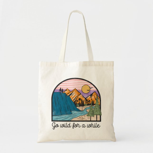 Bolso De Tela Go Wild Adventure Camping Tote Bag (Frente)