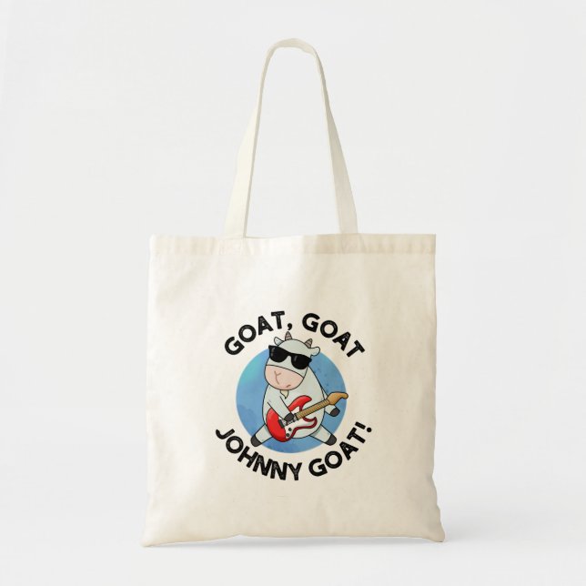 Bolso De Tela Goat Johnny Goat Funny Music Animal Pun (Frente)