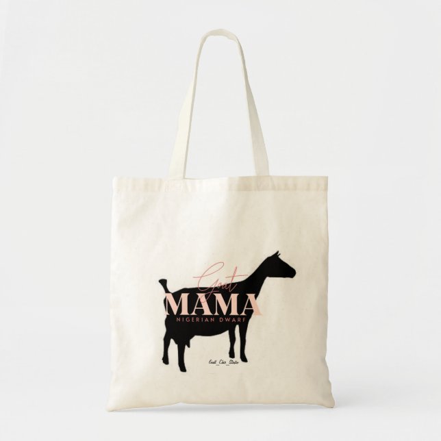 Bolso De Tela Goat Mama- Enano nigeriano (Frente)