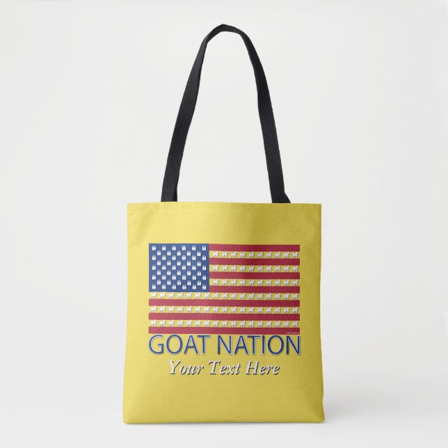 Bolso De Tela GOAT NATION La cabra estadounidense GetYerGoat™ (Anverso)