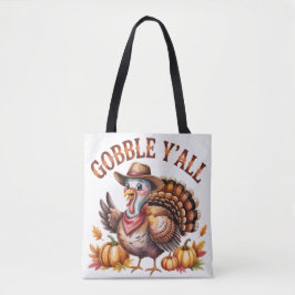 Bolso De Tela Gobble Thanksgiving turkey fall