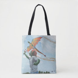 Bolso De Tela Goblin Flying Rainbow Dragon Kite Fantasy Tote Bag