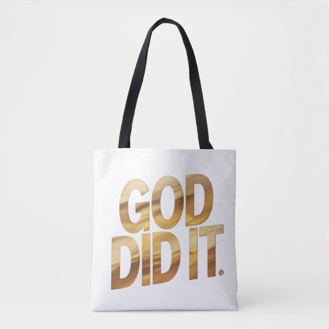 Bolso De Tela God Did It – Faith-Inspired Christian Tote Bag (Anverso)