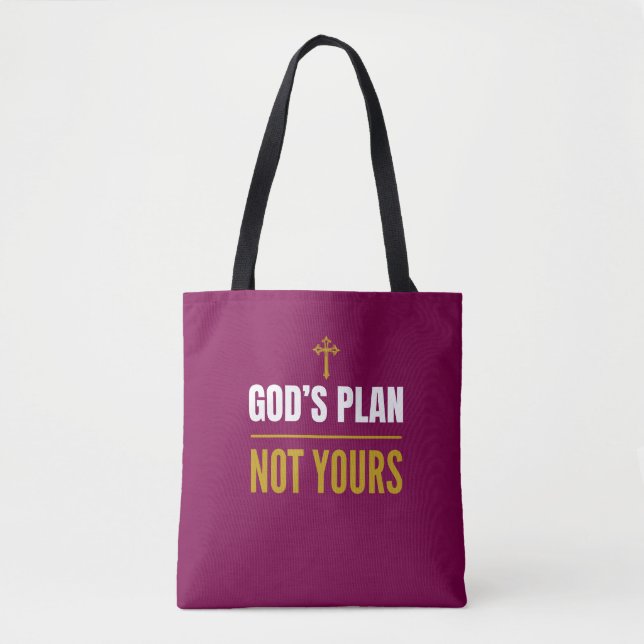 Bolso De Tela God’s Plan, Not Yours – (Anverso)