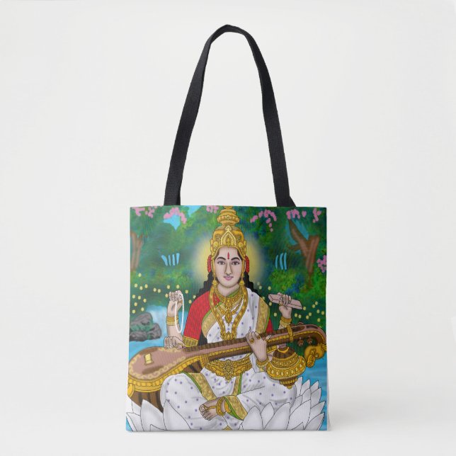 Bolso De Tela Goddess Saraswati Tote (Anverso)