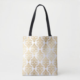 Bolso De Tela Gold Damask Elegant