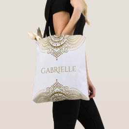 Bolso De Tela Gold Lace Paisley Mandala