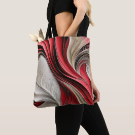 Bolso De Tela Golden Air: Armonía abstracta de arándano y champá