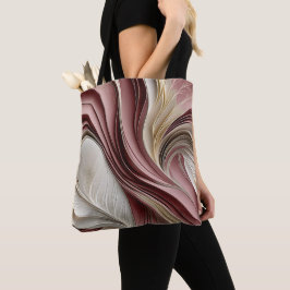Bolso De Tela Golden Air – Rose Champagne Flowing Abstract 