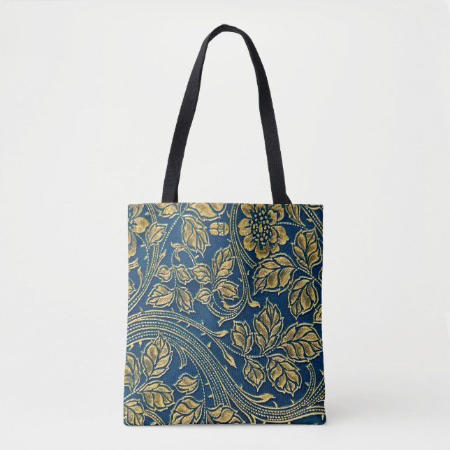 Bolso De Tela Golden Blossom Elegance Tote Bag (Anverso)