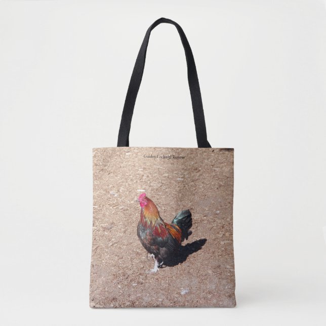 Bolso De Tela Golden Cockerel Rooster all over bag (Anverso)