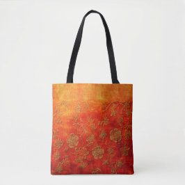 Bolso De Tela Golden Ember Floral Batik