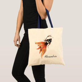 Bolso De Tela Golden Eye Surreal Goldfish Fantasy Art Personaliz