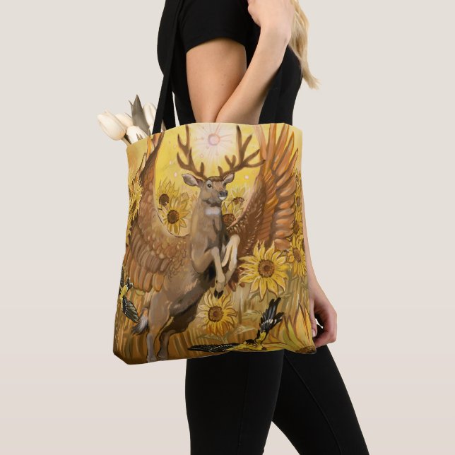 Bolso De Tela Golden Feilds Mule Deer (Detalle)