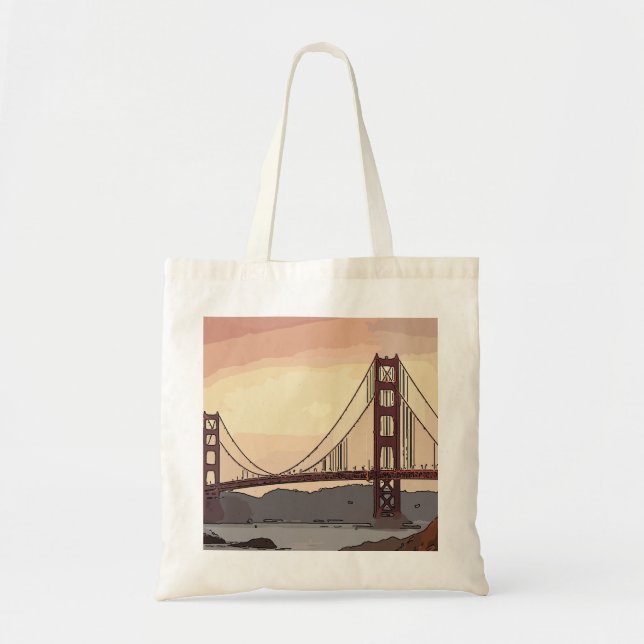 Bolso De Tela Golden Gate Bridge San Francisco California (Frente)