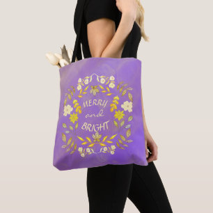 Bolso De Tela GOLDEN MERRY Y BRIGHT personalizado