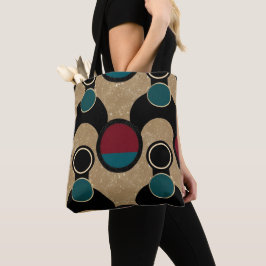 Bolso De Tela Golden Orbit Bold Circles Abstract Throw Cushion