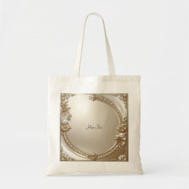 Bolso De Tela Golden Ornate Frame with Pearls Tote Bag