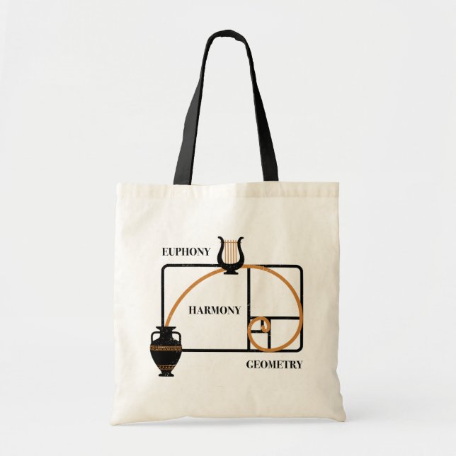 Bolso De Tela Golden Ratio Greece: Euphony, Harmony, Geometry (Frente)