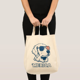 Bolso De Tela Golden Retriever 4 De Julio Merica