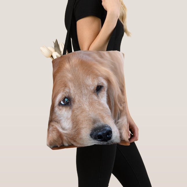 Bolso De Tela Golden Retriever Closeup (Detalle)