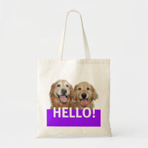 Bolso De Tela Golden retriever hola