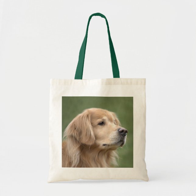 Bolso De Tela Golden Retriever in Closeup (Frente)