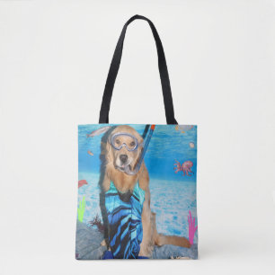Bolso De Tela Golden retriever Snorkeler
